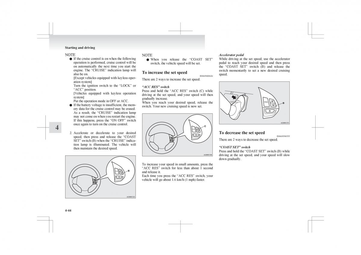 Mitsubishi ASX RVR owners manual / page 196