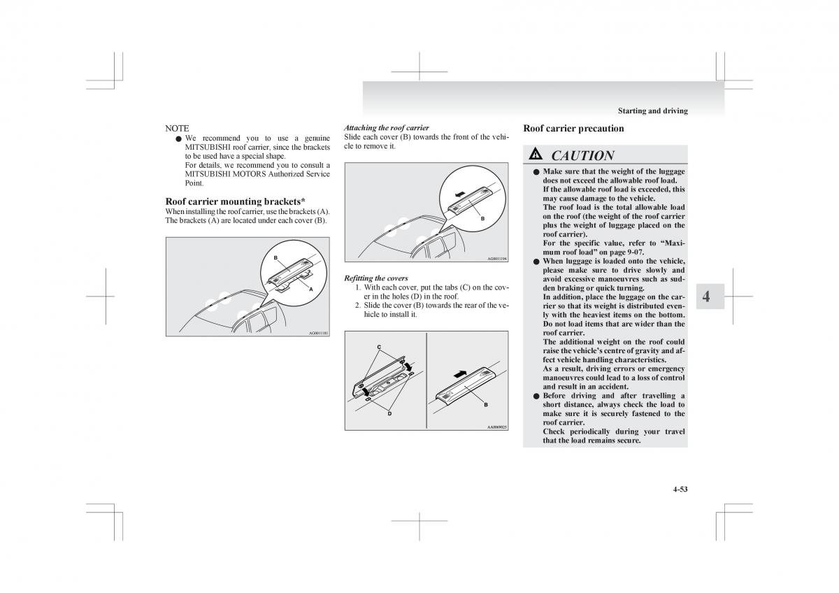 Mitsubishi ASX RVR owners manual / page 205