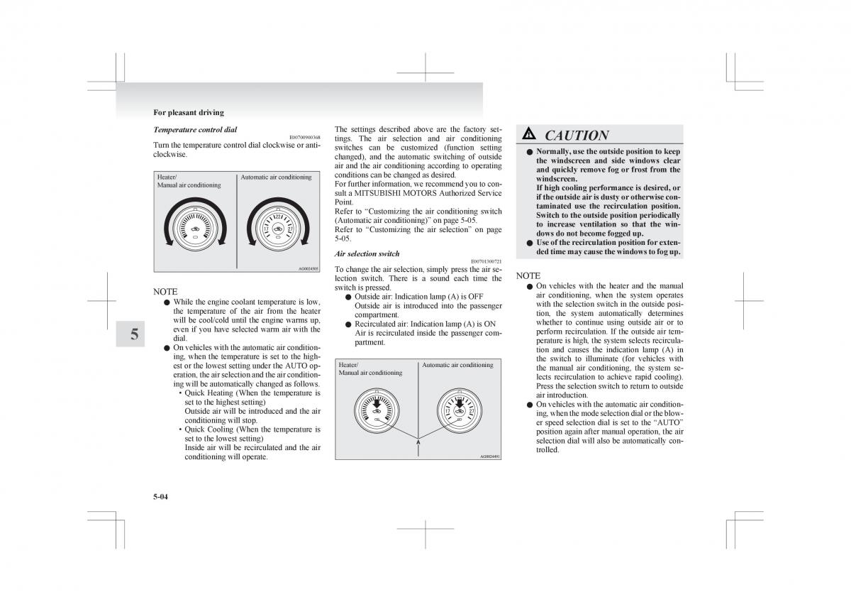 Mitsubishi ASX RVR owners manual / page 212