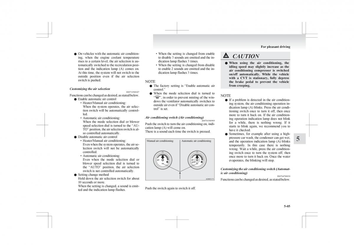 Mitsubishi ASX RVR owners manual / page 213