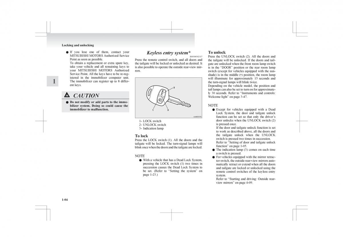 Mitsubishi ASX RVR owners manual / page 26