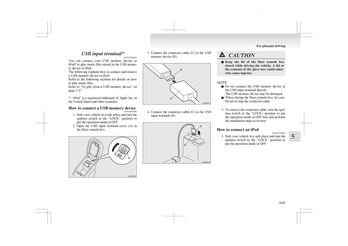 Mitsubishi ASX RVR owners manual / page 265