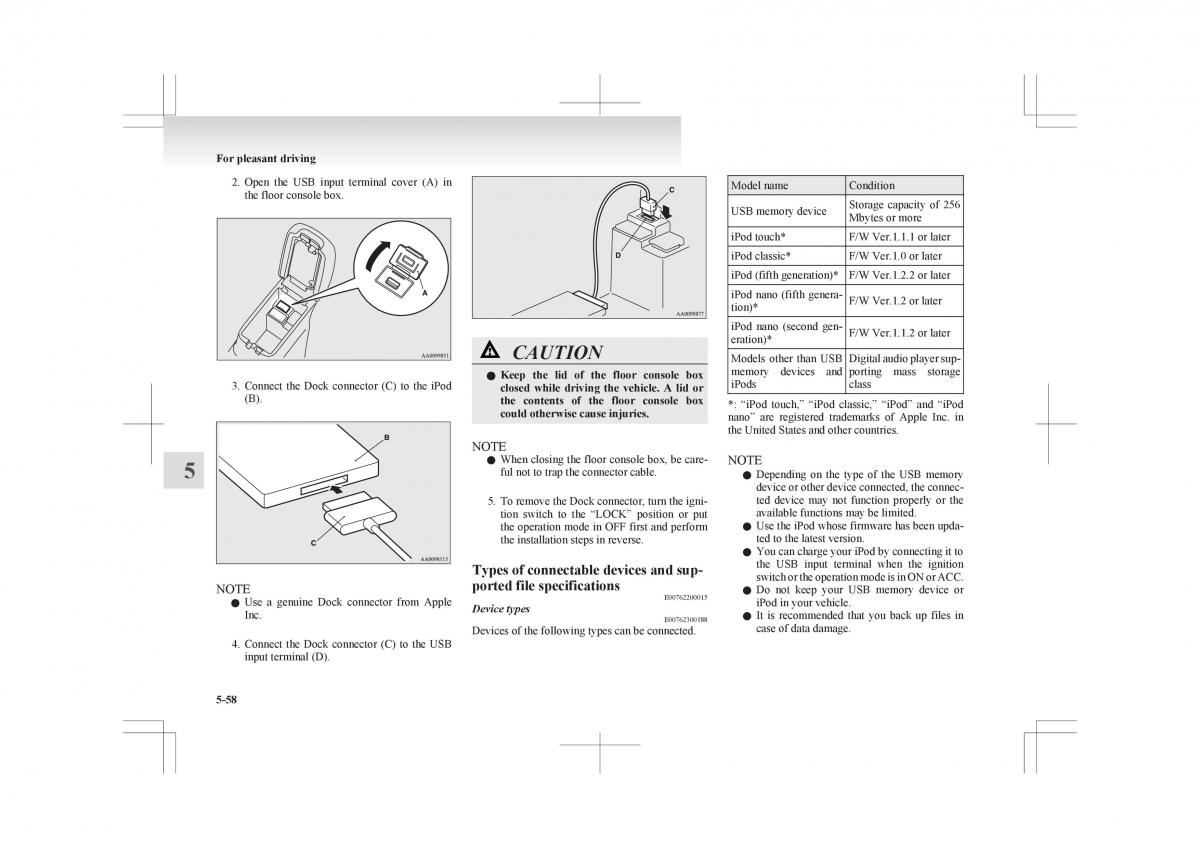 Mitsubishi ASX RVR owners manual / page 266