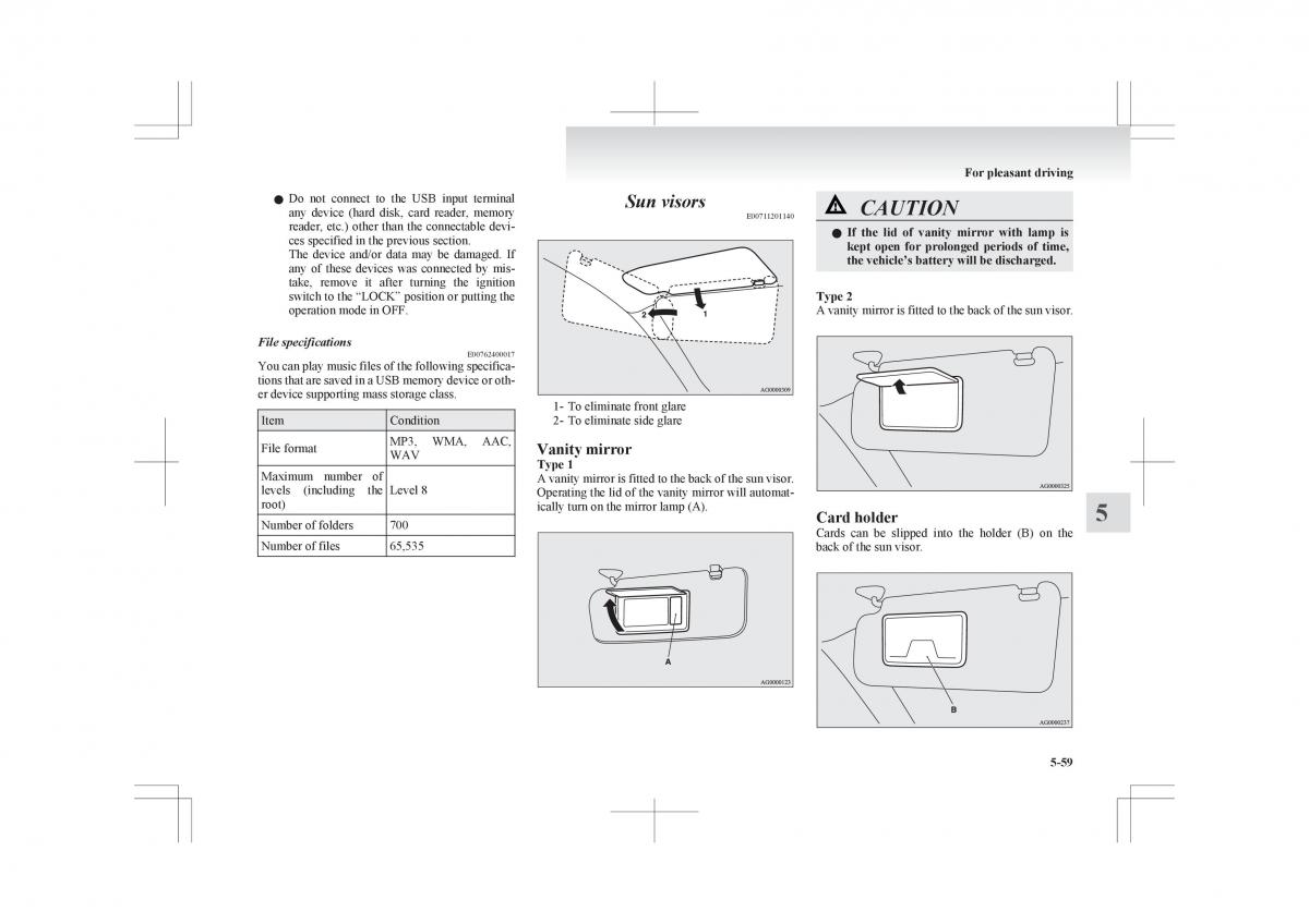 Mitsubishi ASX RVR owners manual / page 267