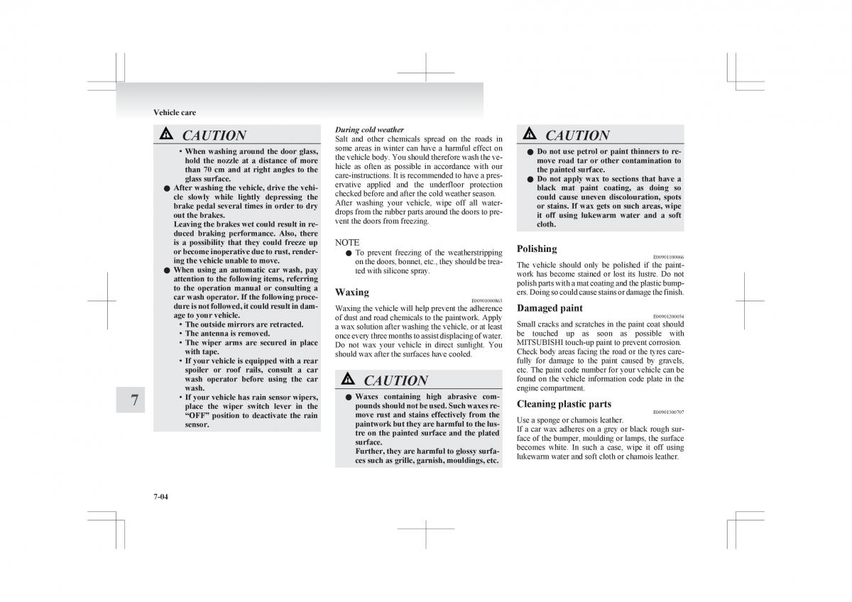 Mitsubishi ASX RVR owners manual / page 304