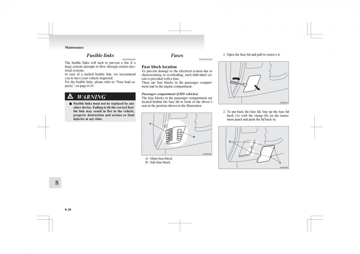 Mitsubishi ASX RVR owners manual / page 324