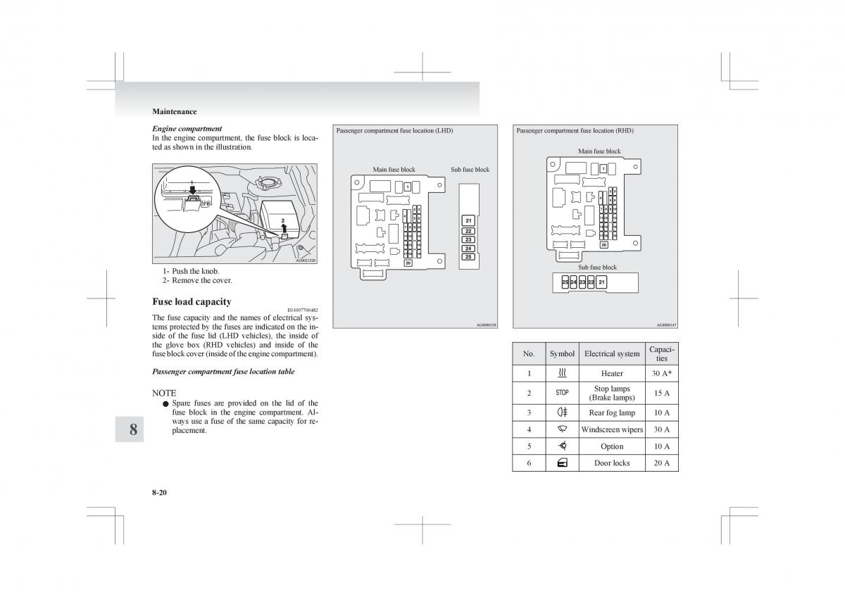 Mitsubishi ASX RVR owners manual / page 326