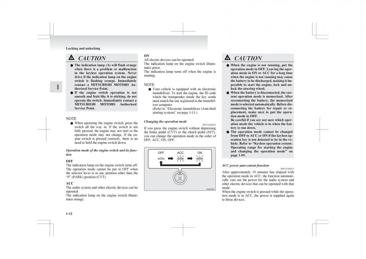 Mitsubishi ASX RVR owners manual / page 34