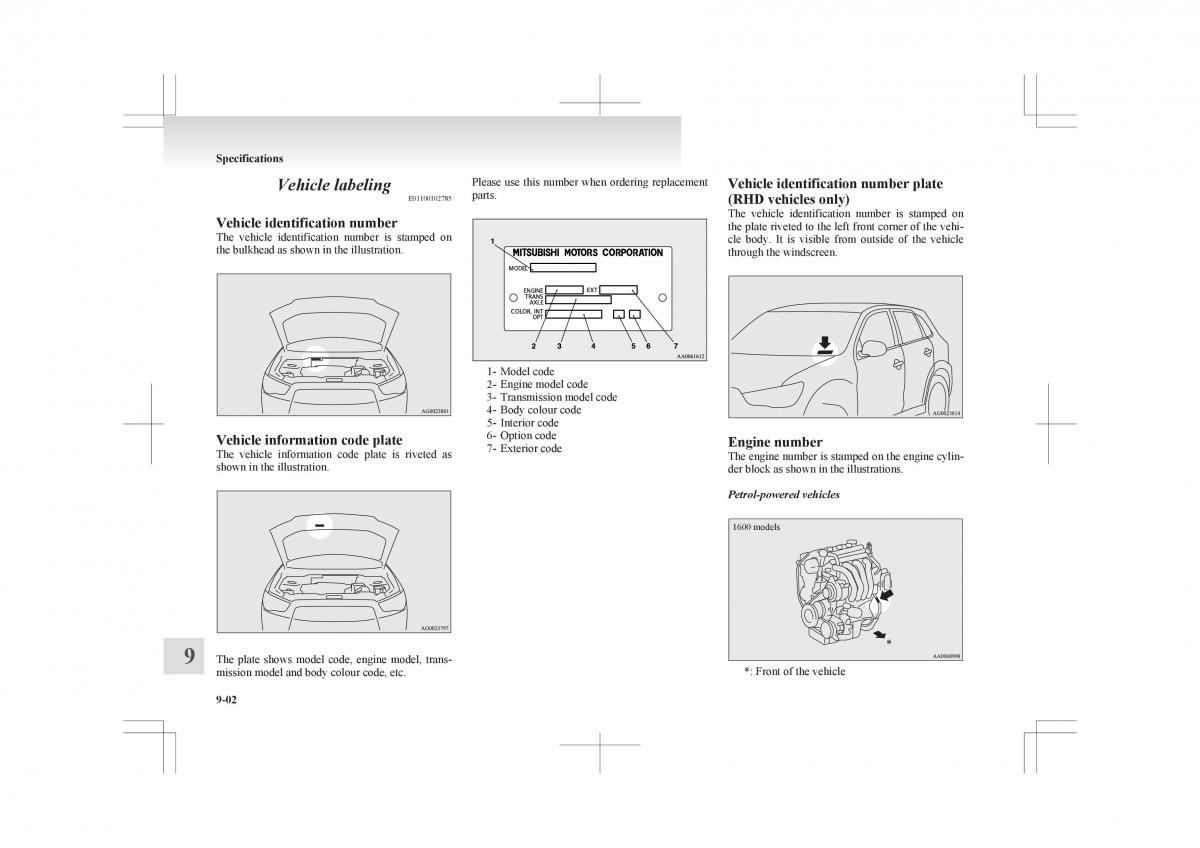 Mitsubishi ASX RVR owners manual / page 342