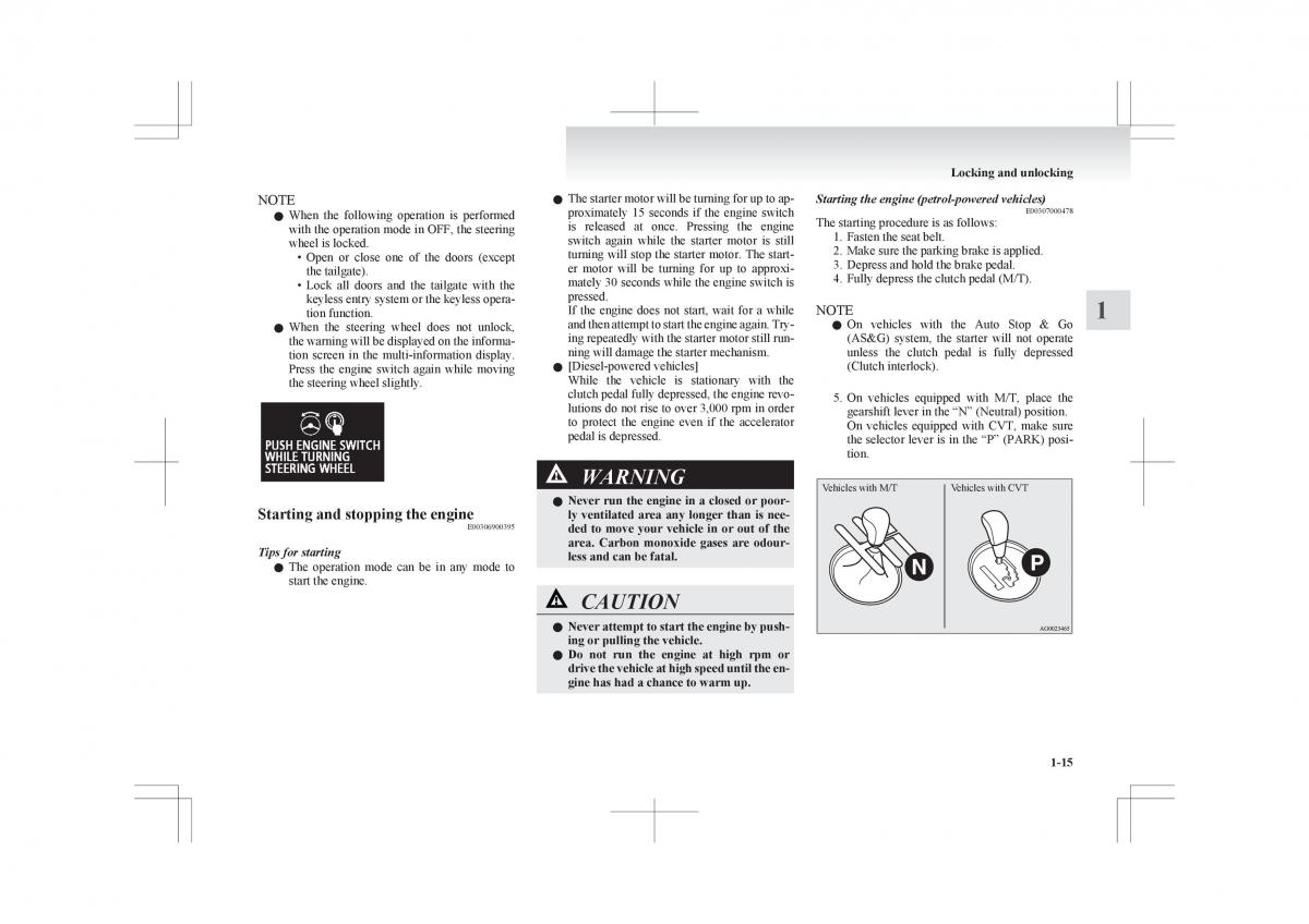 Mitsubishi ASX RVR owners manual / page 37