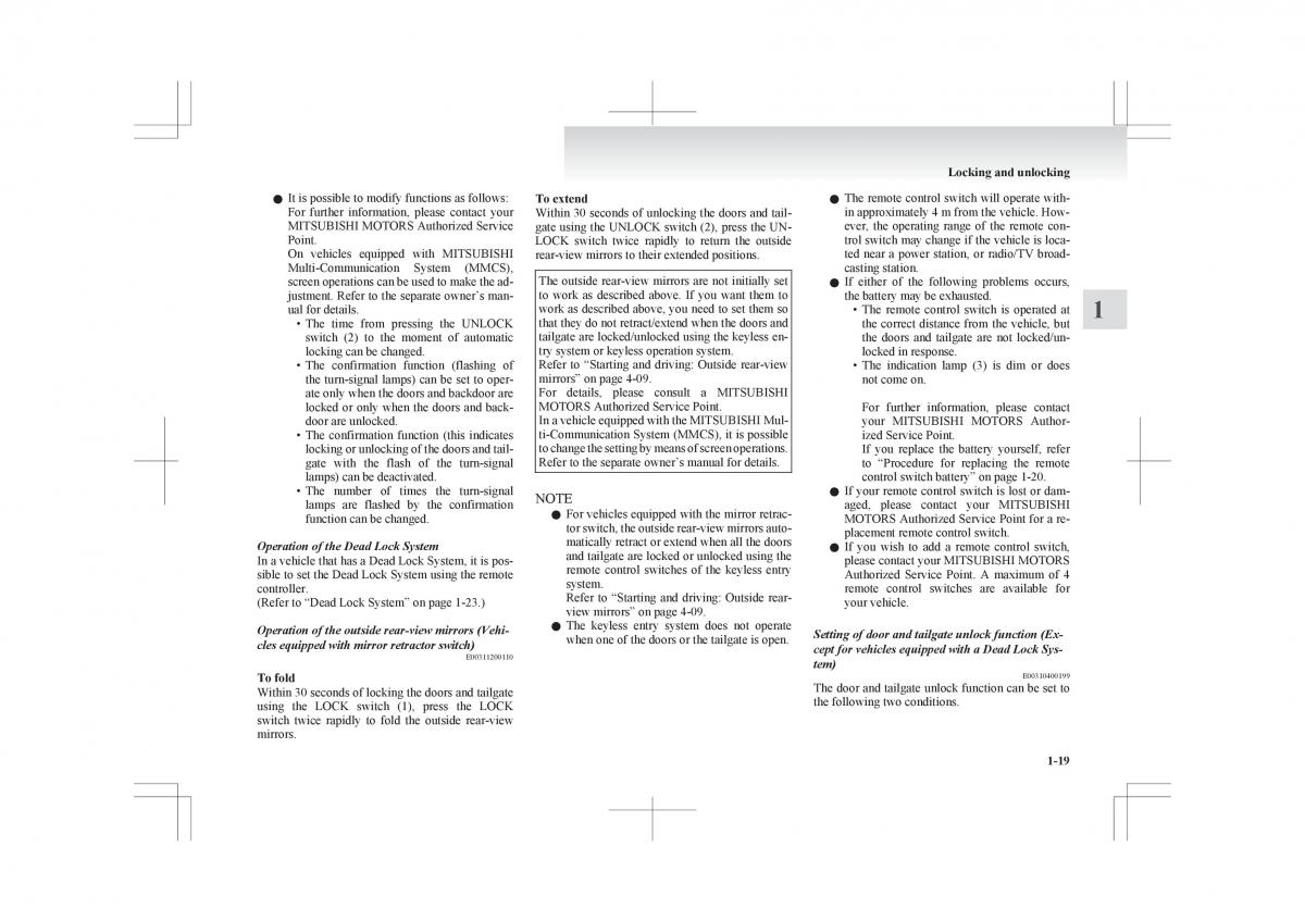 Mitsubishi ASX RVR owners manual / page 41