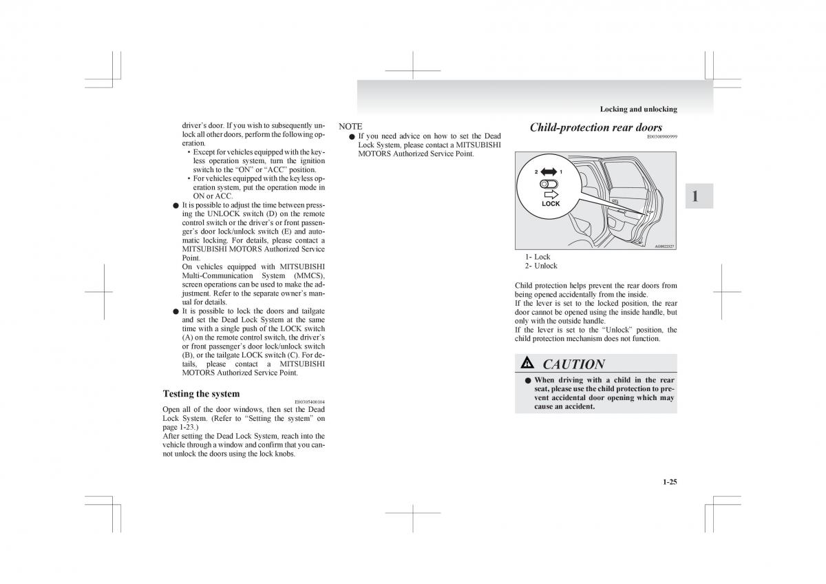 Mitsubishi ASX RVR owners manual / page 47