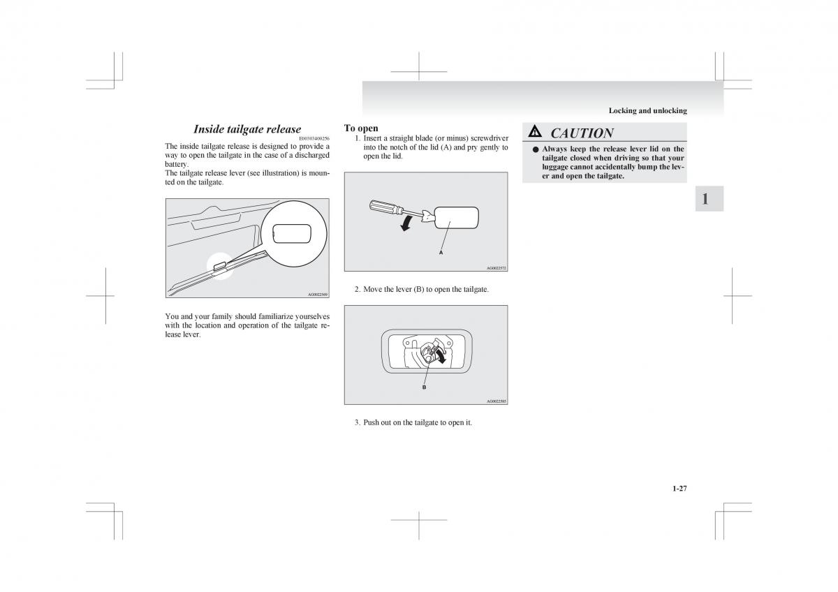 Mitsubishi ASX RVR owners manual / page 49