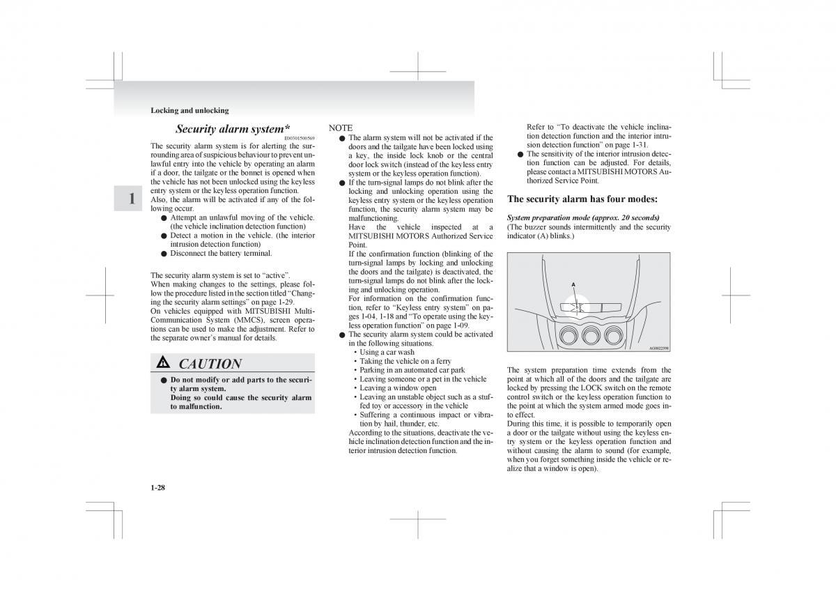 Mitsubishi ASX RVR owners manual / page 50