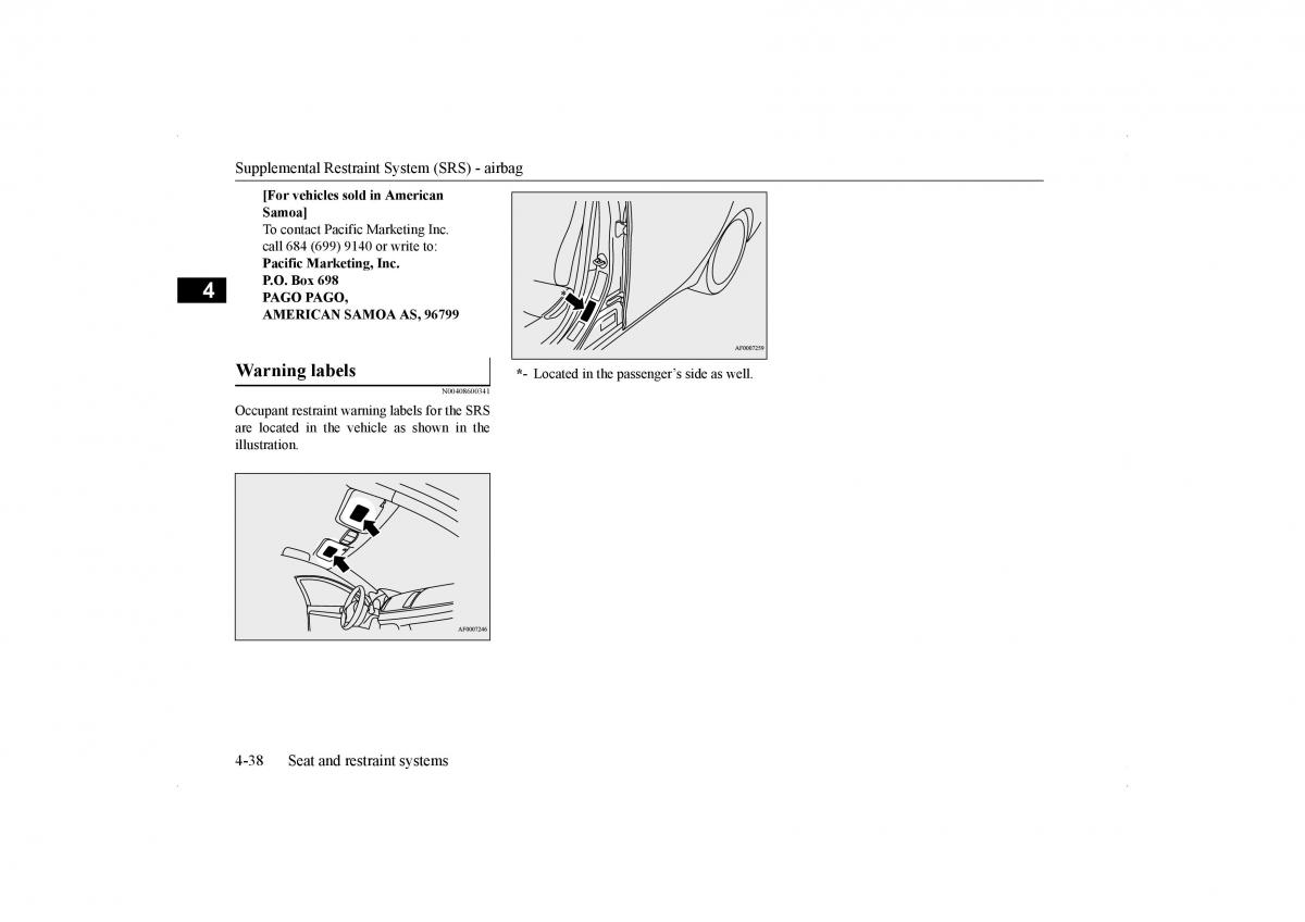 Mitsubishi Lancer VIII 8 owners manual / page 67