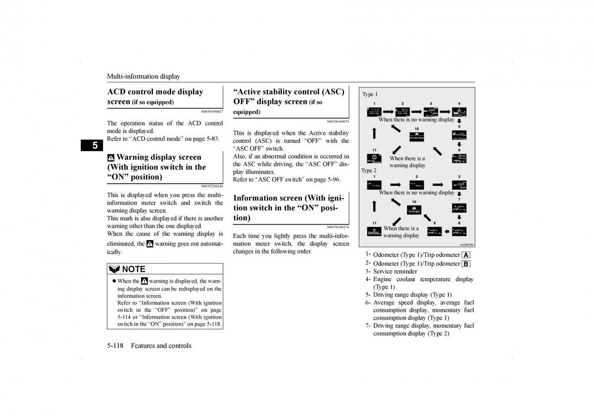 Mitsubishi Lancer VIII 8 owners manual / page 185