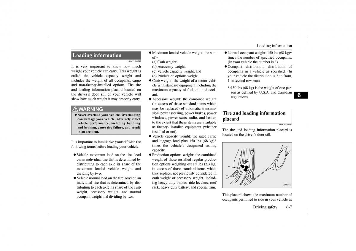 Mitsubishi Lancer VIII 8 owners manual / page 268