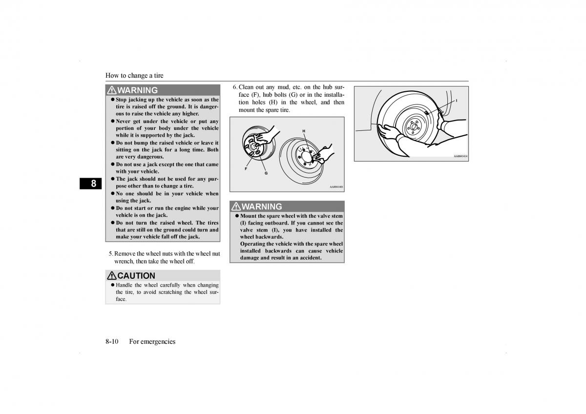 Mitsubishi Lancer VIII 8 owners manual / page 351