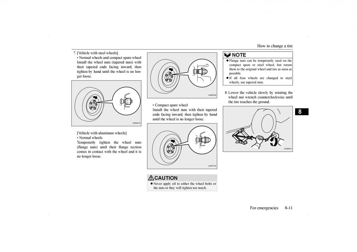 Mitsubishi Lancer VIII 8 owners manual / page 352