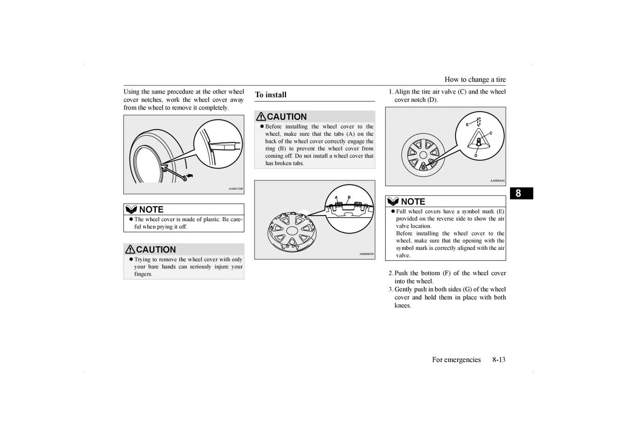 Mitsubishi Lancer VIII 8 owners manual / page 354