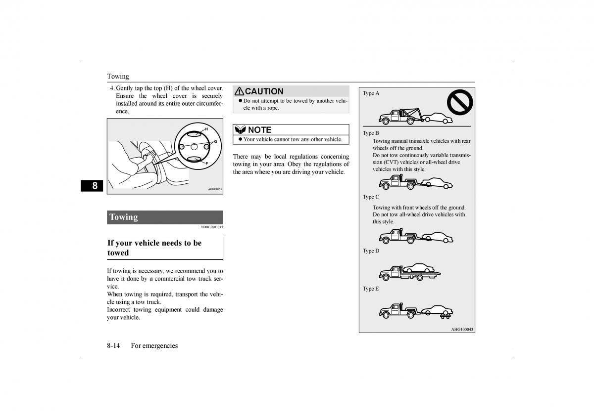 Mitsubishi Lancer VIII 8 owners manual / page 355