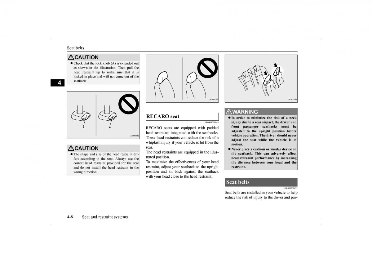 Mitsubishi Lancer VIII 8 owners manual / page 37