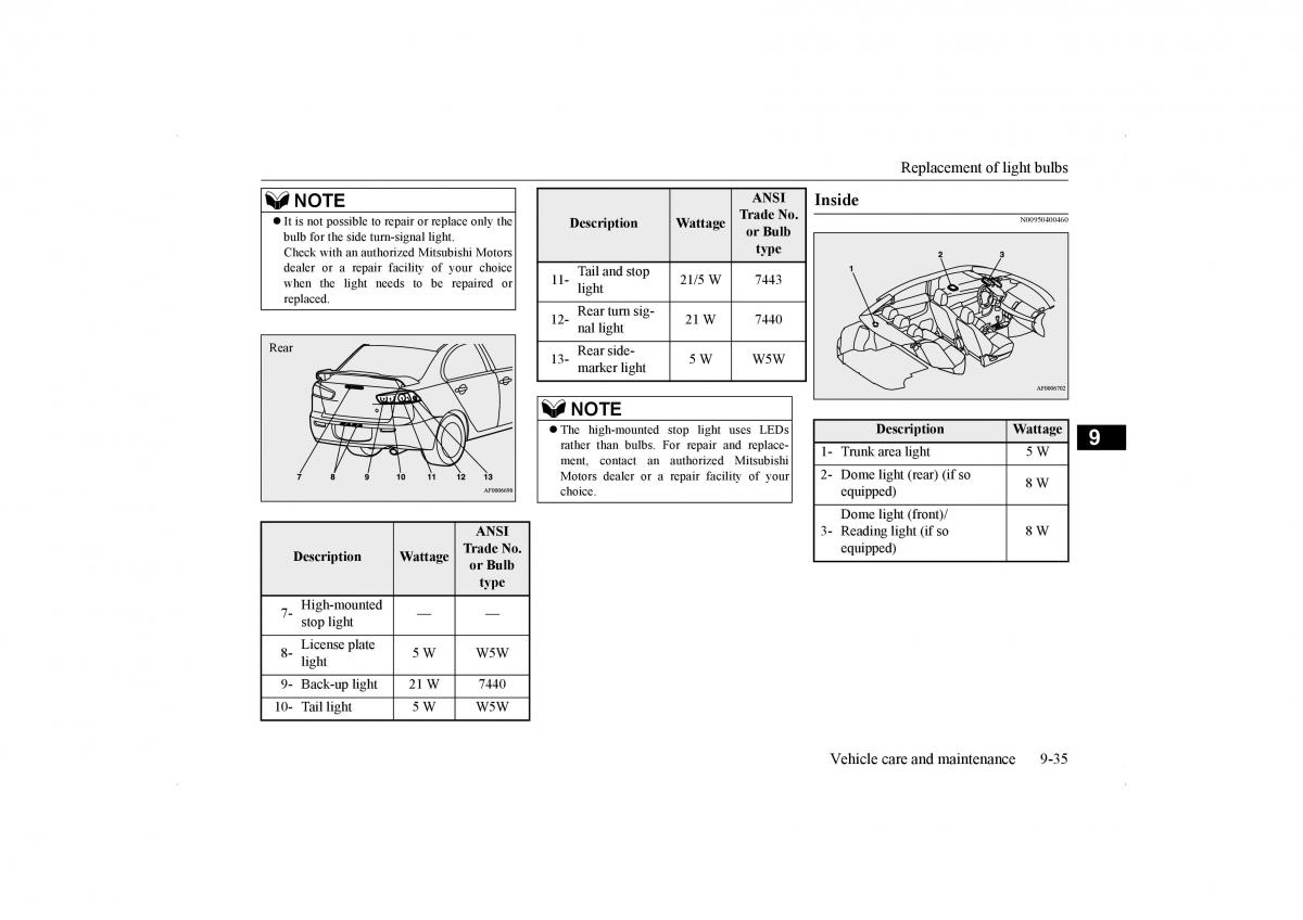 Mitsubishi Lancer VIII 8 owners manual / page 394