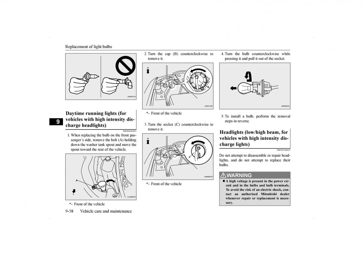 Mitsubishi Lancer VIII 8 owners manual / page 397