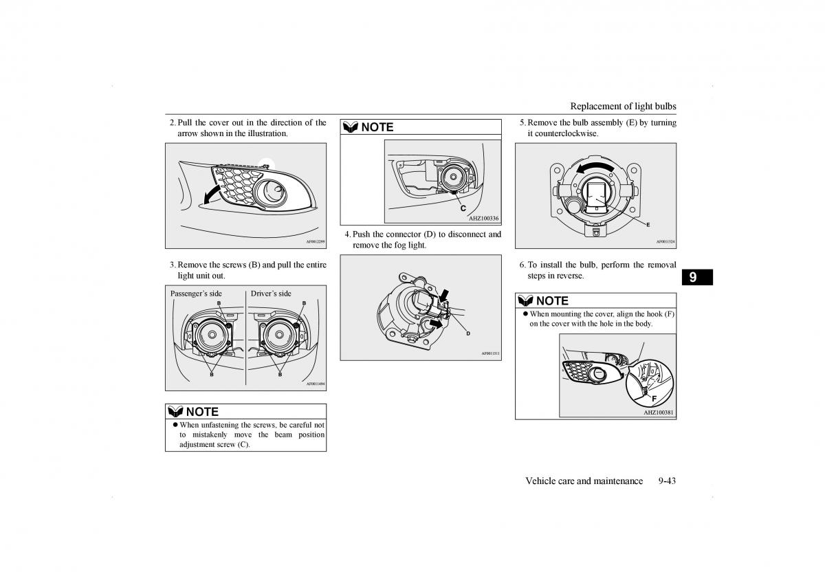 Mitsubishi Lancer VIII 8 owners manual / page 402