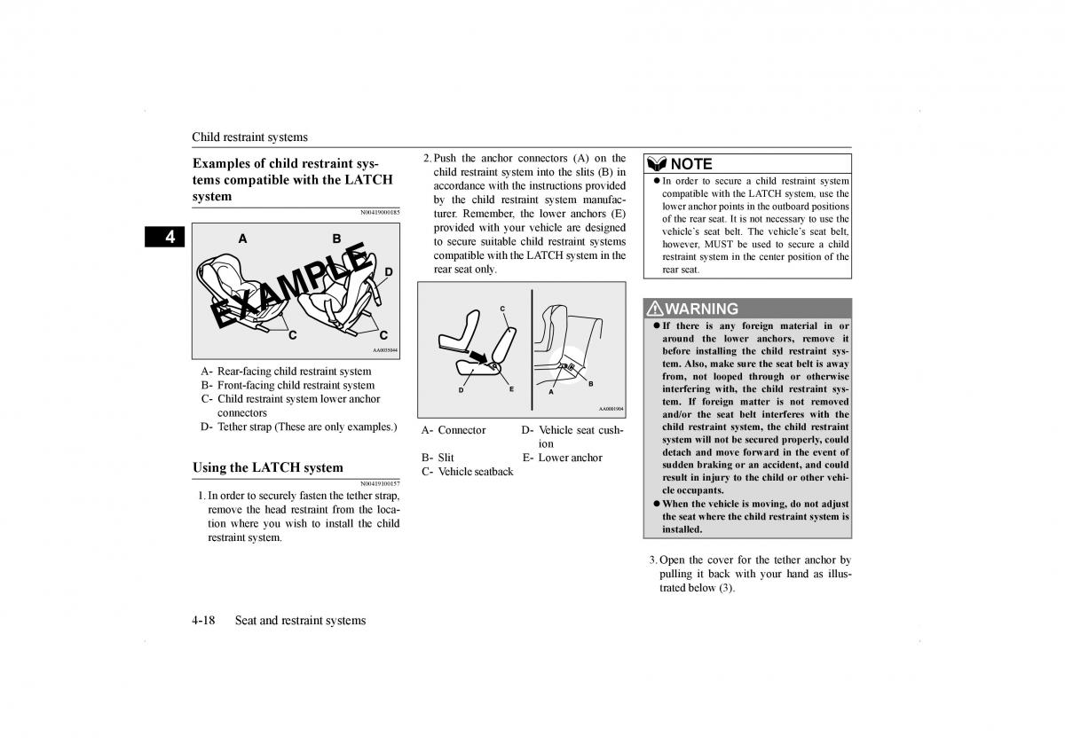 Mitsubishi Lancer VIII 8 owners manual / page 47