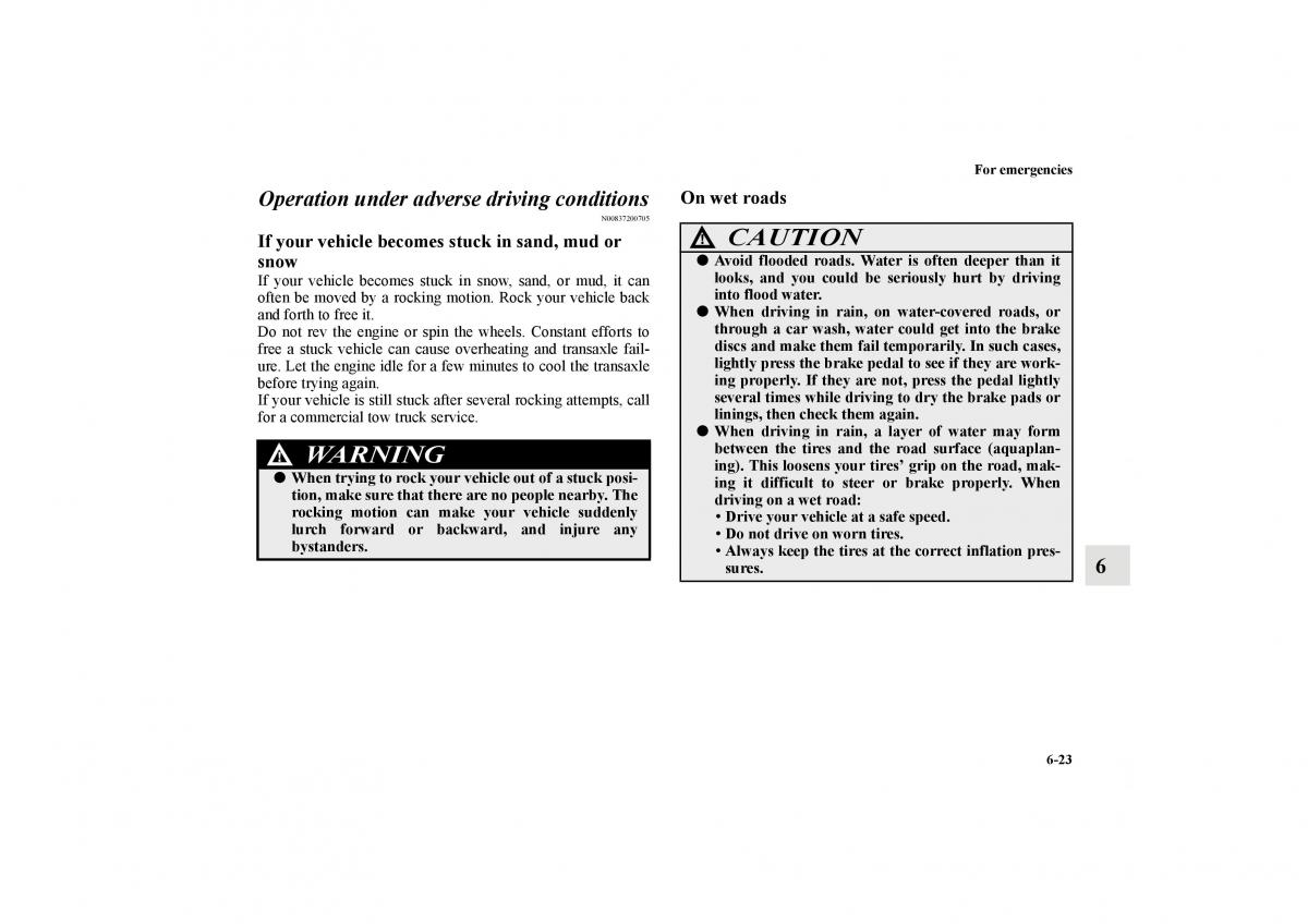 Mitsubishi Lancer Sportback VIII 8 owners manual / page 580