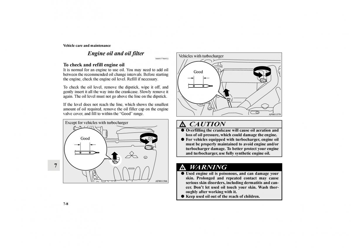 Mitsubishi Lancer Sportback VIII 8 owners manual / page 589