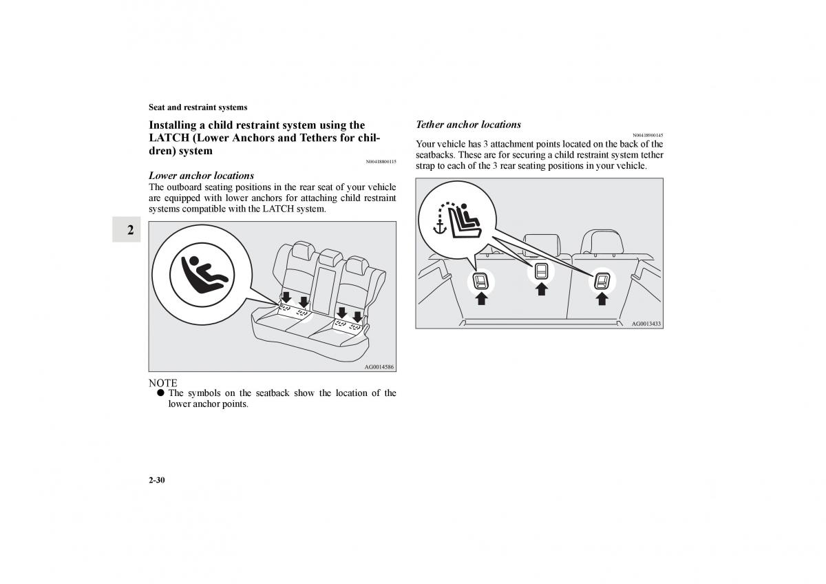 Mitsubishi Lancer Sportback VIII 8 owners manual / page 59