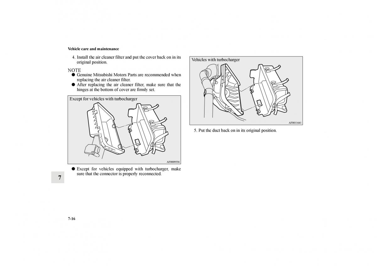 Mitsubishi Lancer Sportback VIII 8 owners manual / page 597