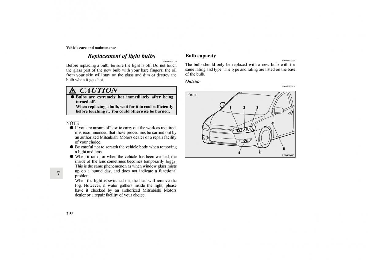 Mitsubishi Lancer Sportback VIII 8 owners manual / page 637