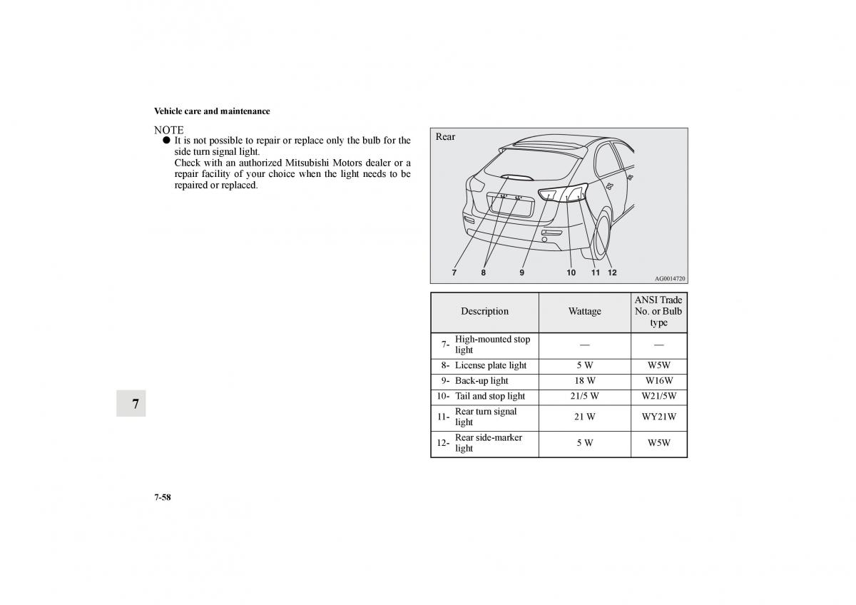 Mitsubishi Lancer Sportback VIII 8 owners manual / page 639