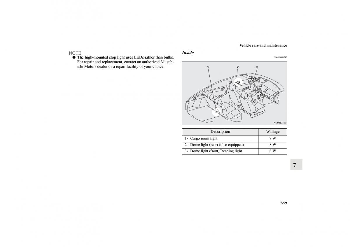 Mitsubishi Lancer Sportback VIII 8 owners manual / page 640