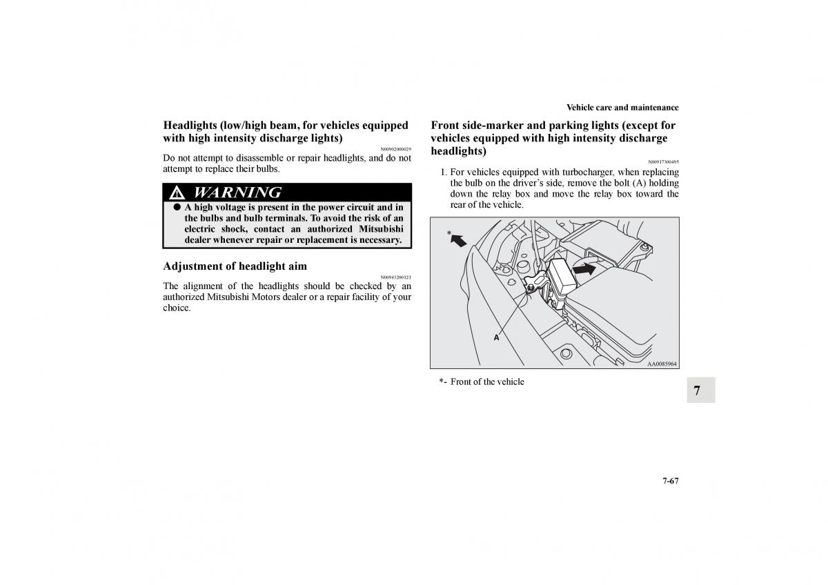 Mitsubishi Lancer Sportback VIII 8 owners manual / page 648