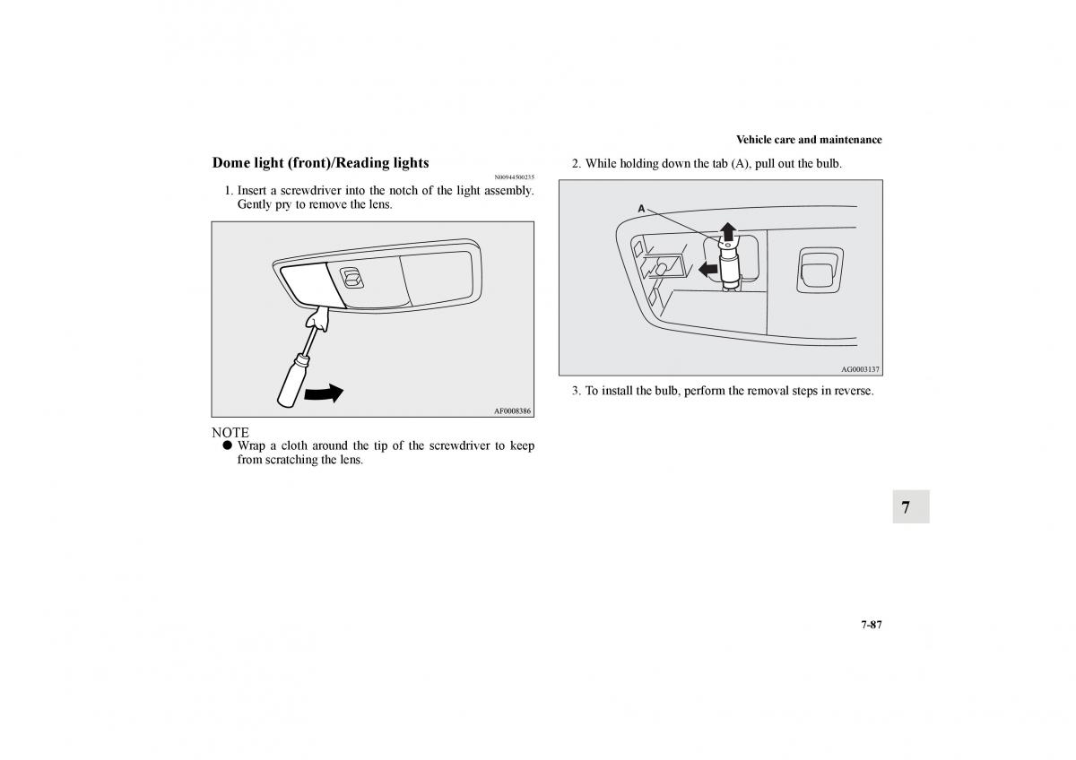 Mitsubishi Lancer Sportback VIII 8 owners manual / page 668