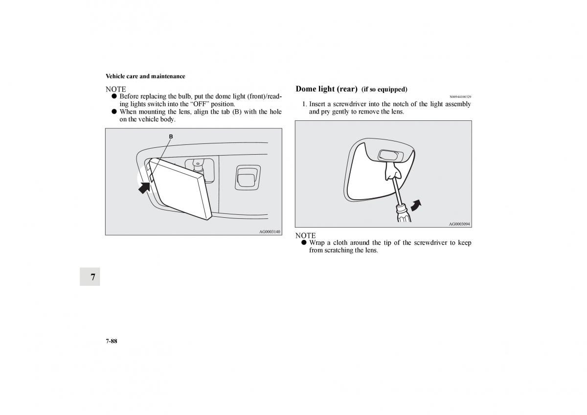 Mitsubishi Lancer Sportback VIII 8 owners manual / page 669