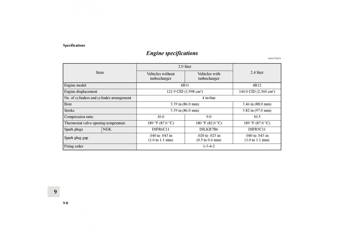 Mitsubishi Lancer Sportback VIII 8 owners manual / page 693