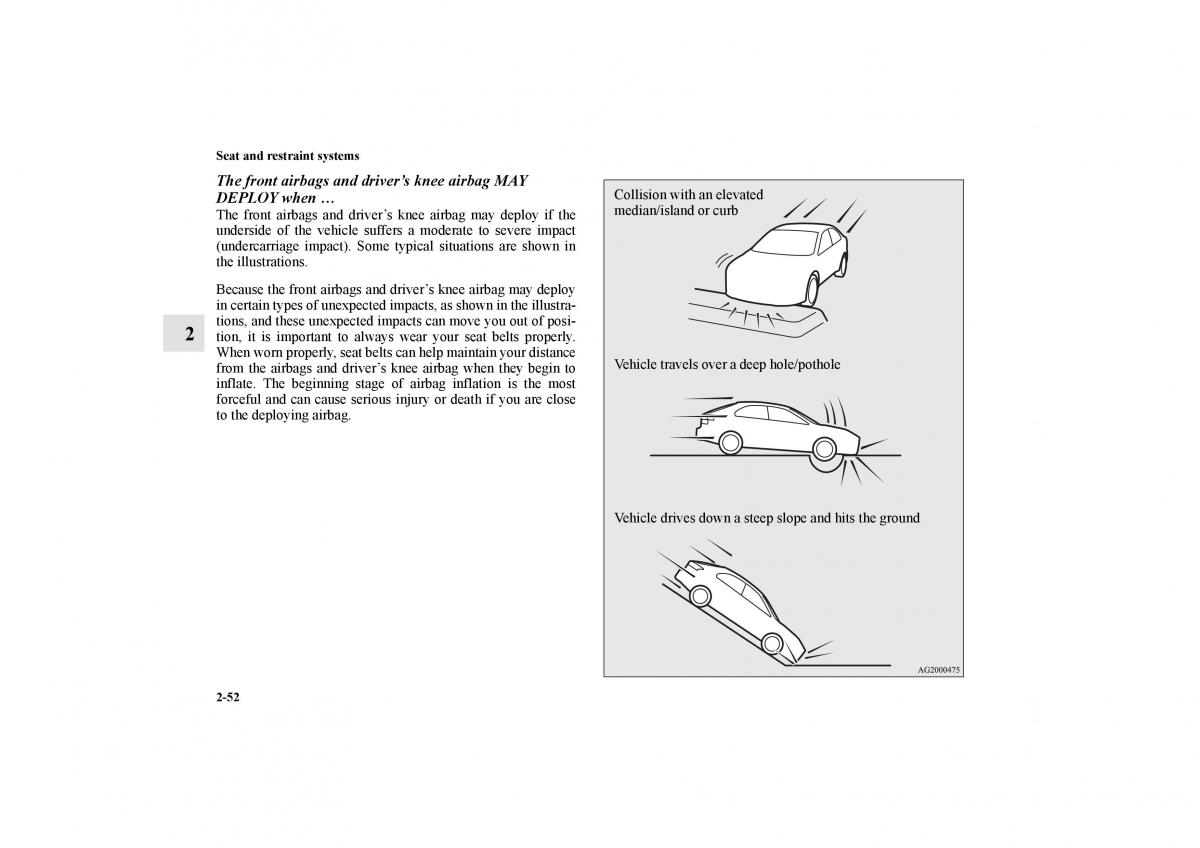 Mitsubishi Lancer Sportback VIII 8 owners manual / page 81