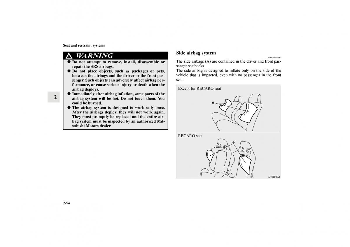 Mitsubishi Lancer Sportback VIII 8 owners manual / page 83