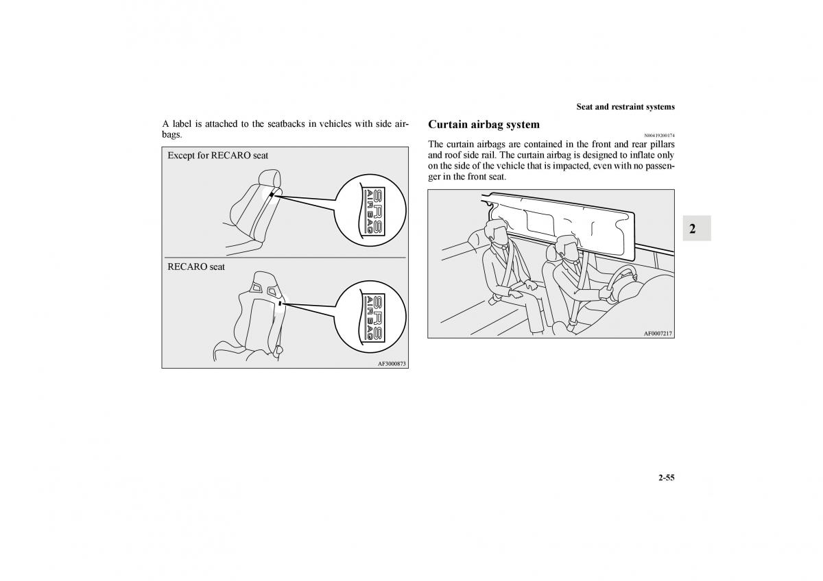 Mitsubishi Lancer Sportback VIII 8 owners manual / page 84