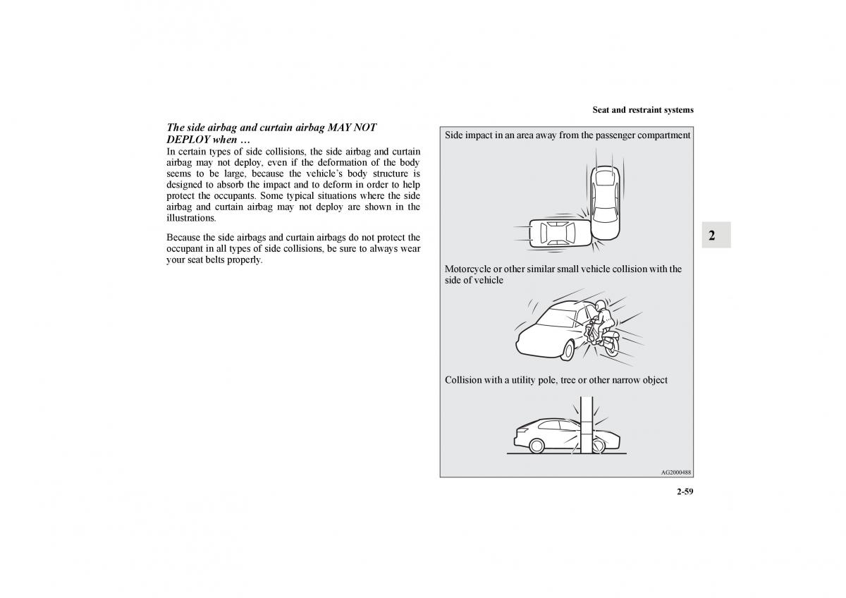 Mitsubishi Lancer Sportback VIII 8 owners manual / page 88