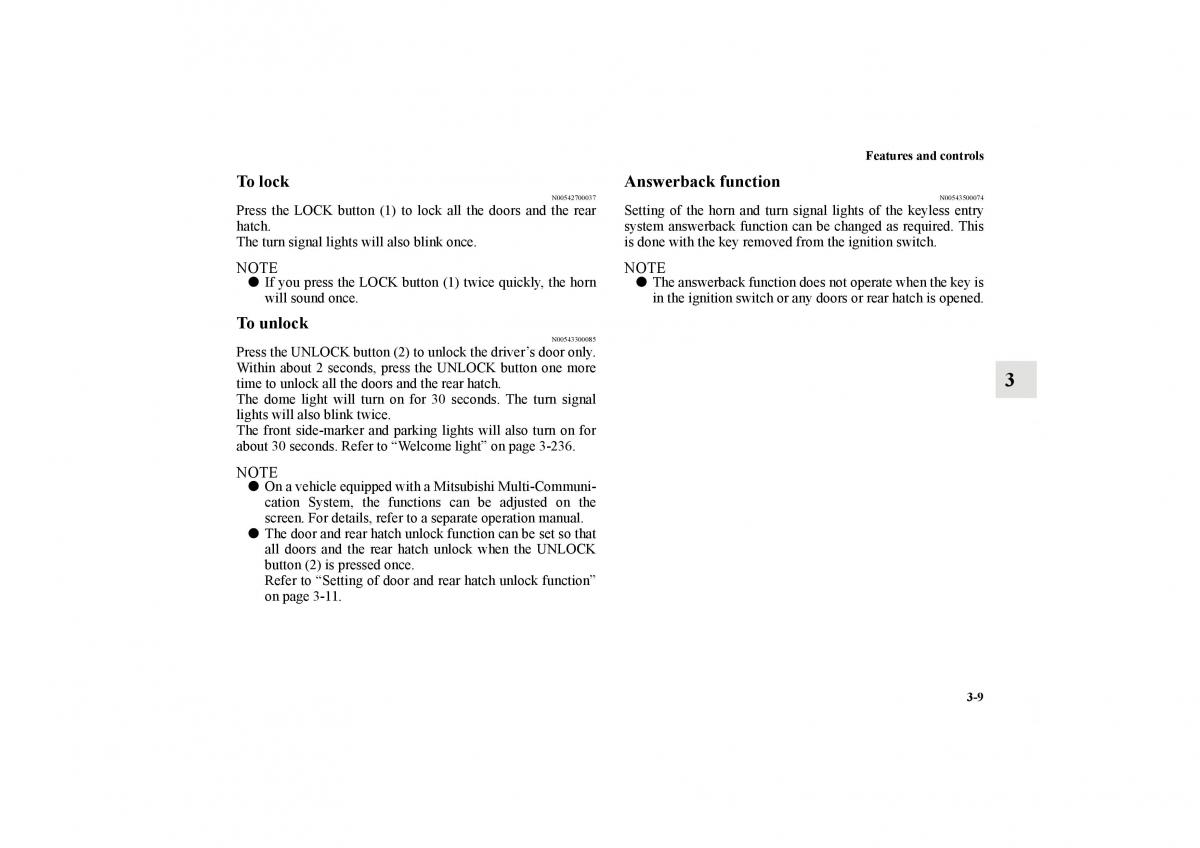 Mitsubishi Lancer Sportback VIII 8 owners manual / page 102