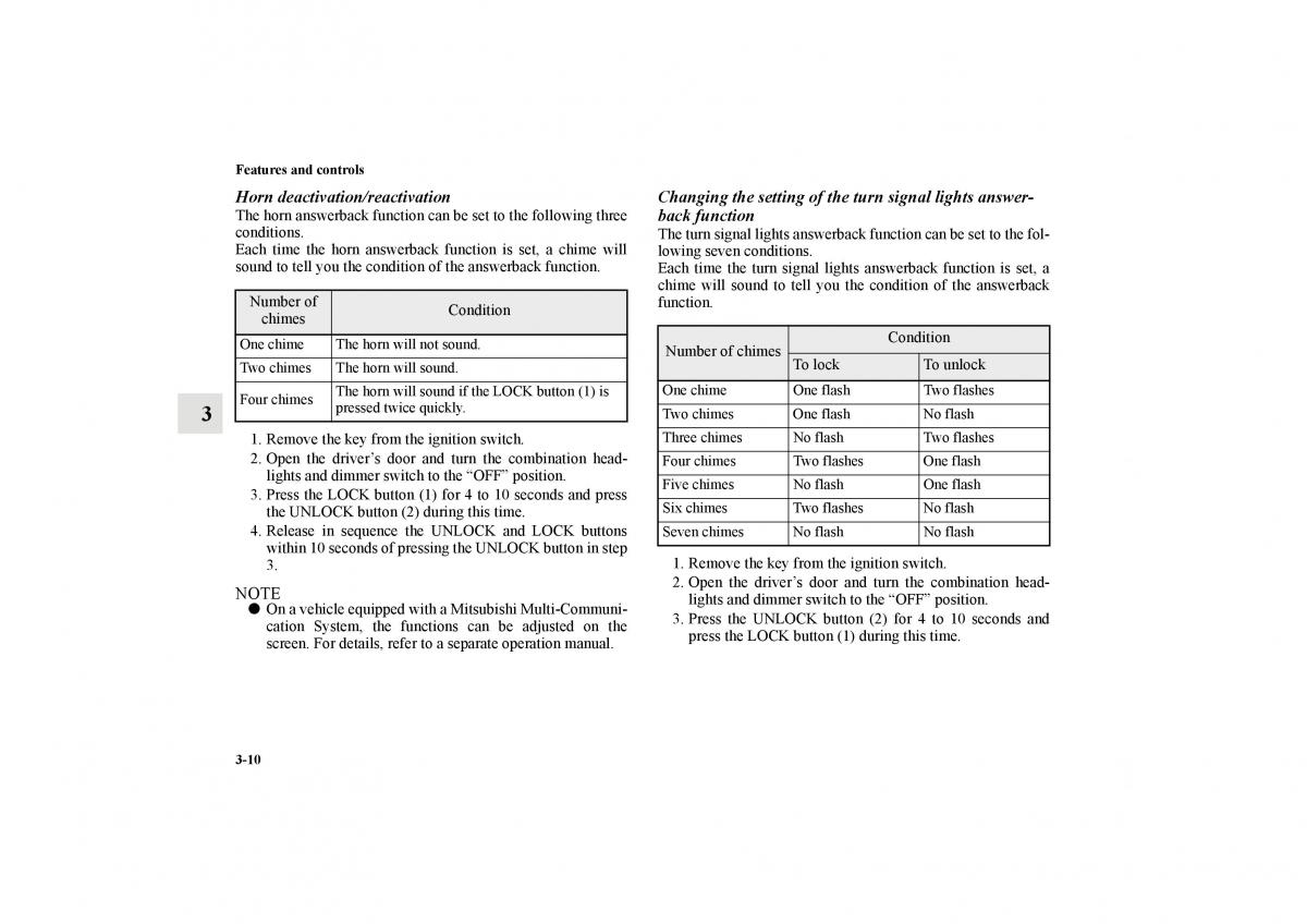 Mitsubishi Lancer Sportback VIII 8 owners manual / page 103