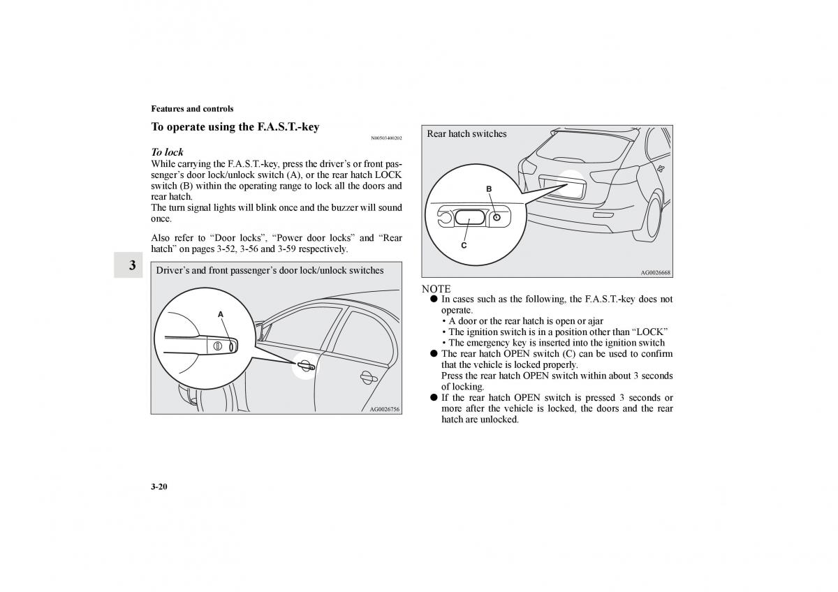 Mitsubishi Lancer Sportback VIII 8 owners manual / page 113