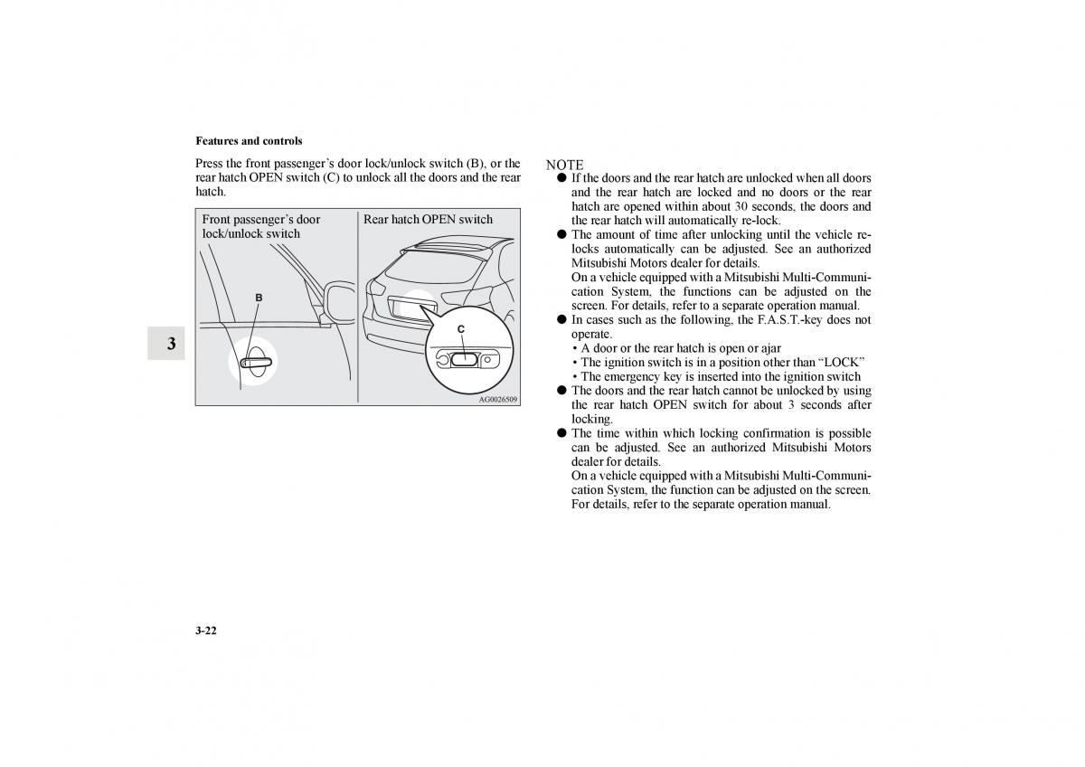 Mitsubishi Lancer Sportback VIII 8 owners manual / page 115