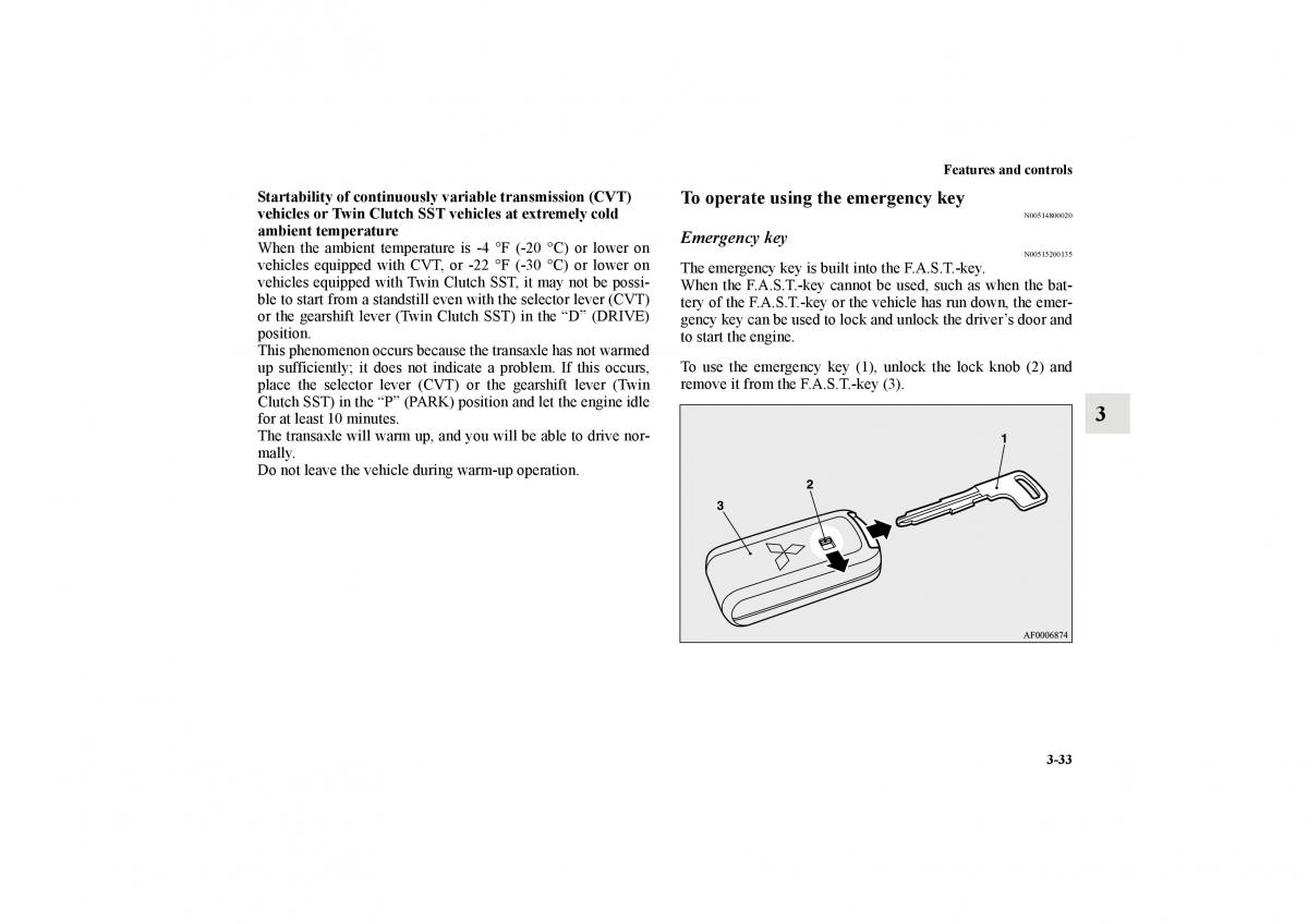 Mitsubishi Lancer Sportback VIII 8 owners manual / page 126